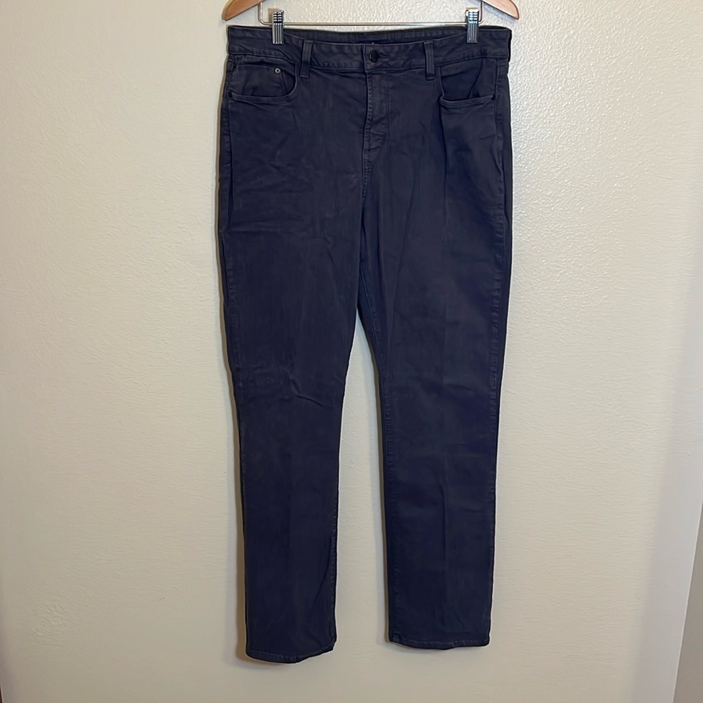 NYDJ Gray Straight Plus Size Jeans